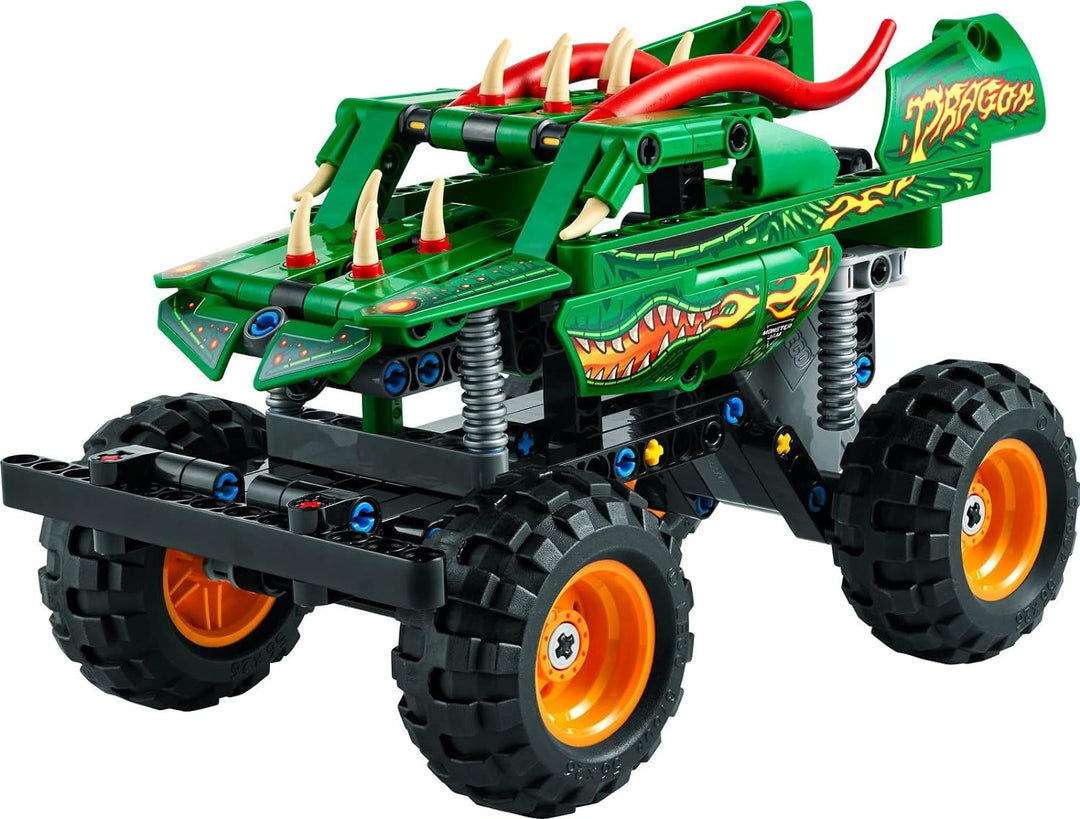 Lego Technic 4er Set: 42118 Monster Jam Grave Digger, 42149 Monster Jam Dragon, 42150 Monster Jam Mo
