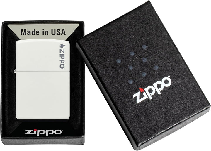 Zippo Feuerzeug 60001270 Log Benzinfeuerzeug, Messing, White Matte 1 - Pack, 1 - Pack