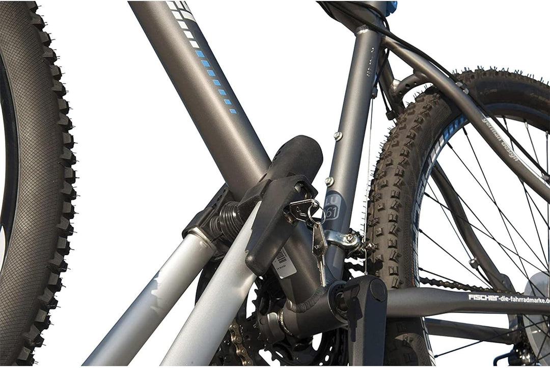 Fischer Auto Dach Fahrradträger, TÜV GS geprüft, geeignet für EIN Fahrrad, Beladung bis 15 kg, absch