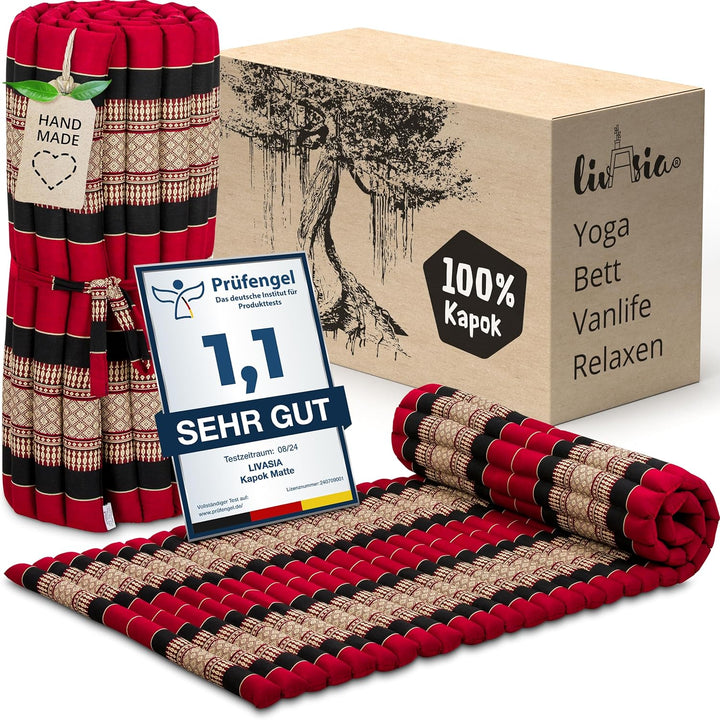 livasia Rollmatte Rollmatratze L-200x110x4,5cm, Gästebett Gästematratze 1 Person, Reisebett Kofferra