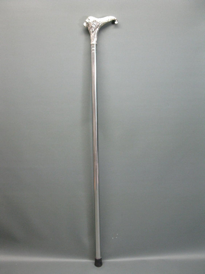 Edelstahl Gehstock Spazierstock Wanderstock 96 cm Löwe mit Metall Griff Steampunk Walking Stick