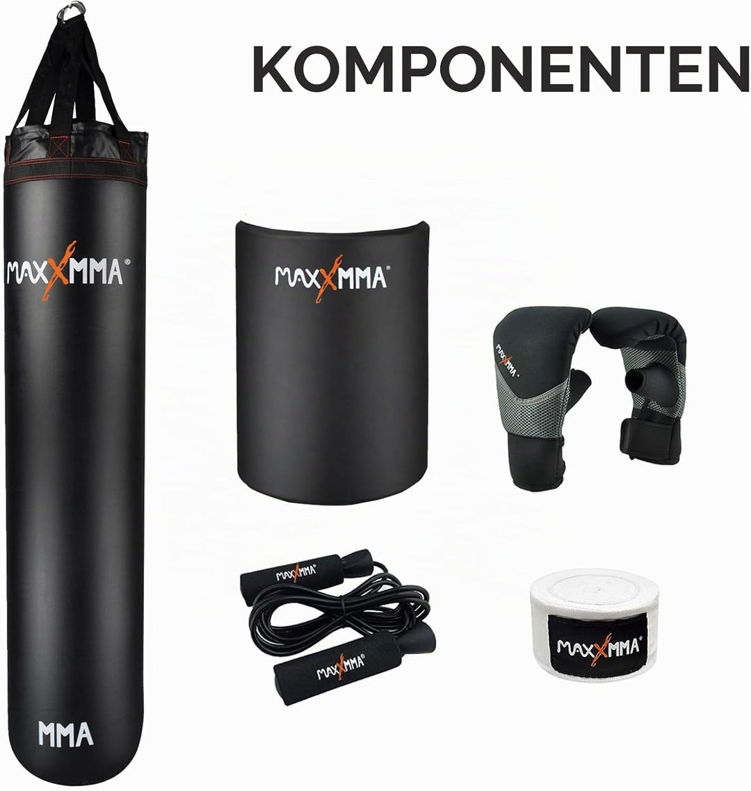MaxxMMA 4-in-1 Schwere Wasser/Luft-Sack, Training Boxsack,Gewicht einstellbar, für Boxen, Kickboxen,