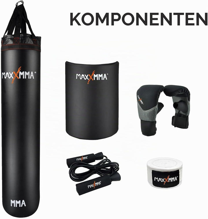 MaxxMMA 4-in-1 Schwere Wasser/Luft-Sack, Training Boxsack,Gewicht einstellbar, für Boxen, Kickboxen,