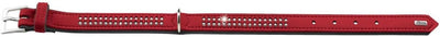 HUNTER SOFTIE DELUXE Hundehalsband, Kunstleder, glitzernde Strasssteine, 40 (XS-S), rot rot 40 (XS-S