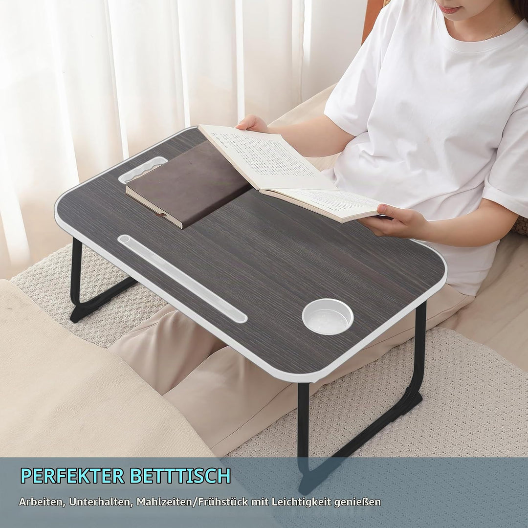 Laptop Bett Tisch, Beinen, tragbarer Frühstückstisch zum Essen, Lesen, Schreiben auf dem Bett, Sofa,