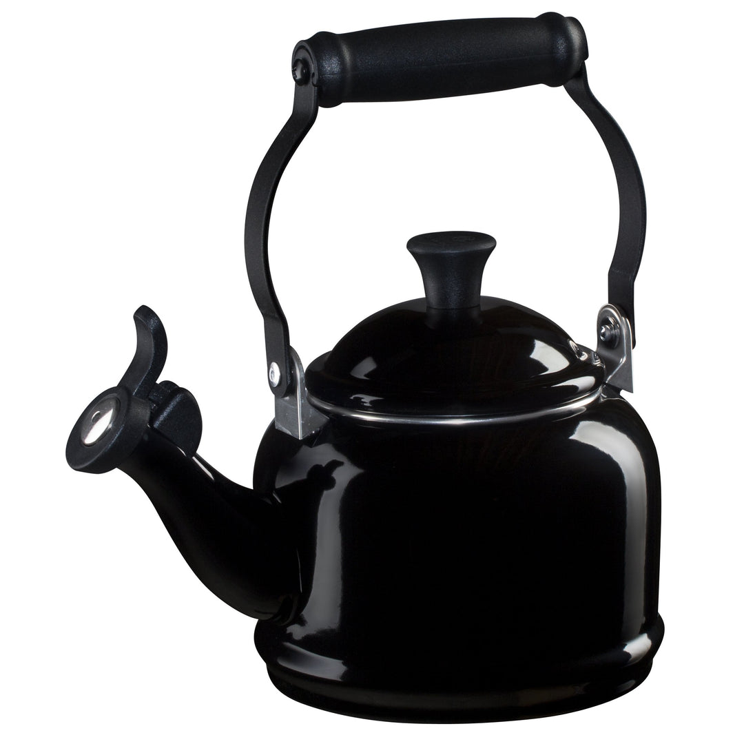Le Creuset Demi Wasserkessel, Emaillierter Karbonstahl, 1.1 L, Schwarz glänzend, 92000900140000, Sch