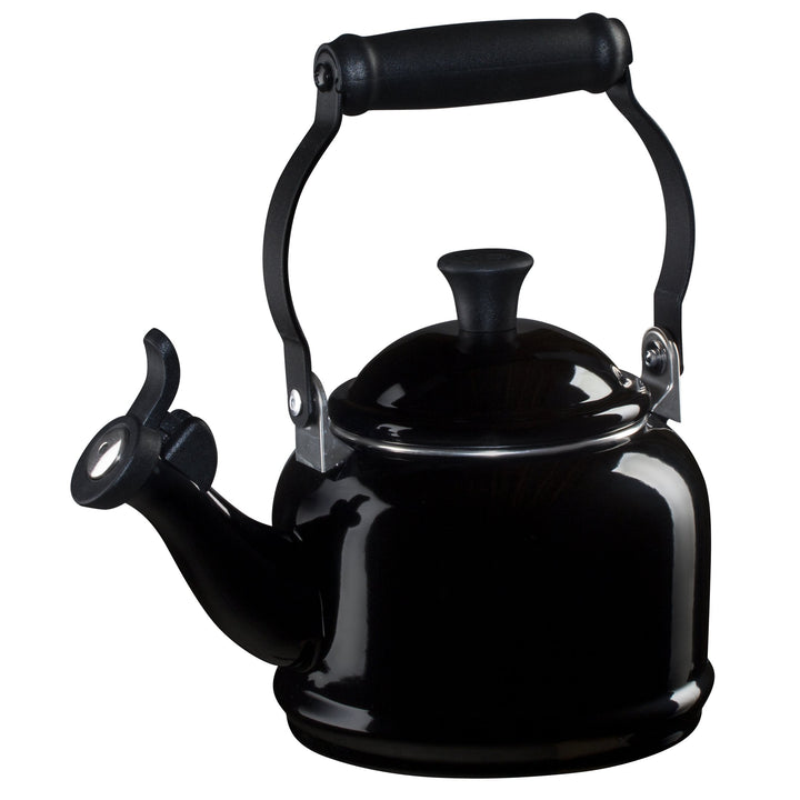 Le Creuset Demi Wasserkessel, Emaillierter Karbonstahl, 1.1 L, Schwarz glänzend, 92000900140000, Sch