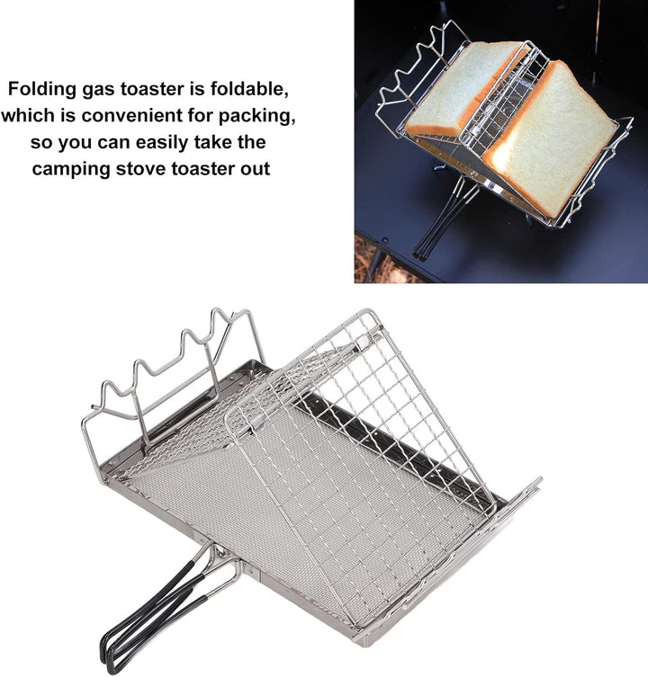Faltbarer Gas-Toaster, stabile Struktur, tragbar, tragbar, praktisch, Camping, für den Aussenbereich