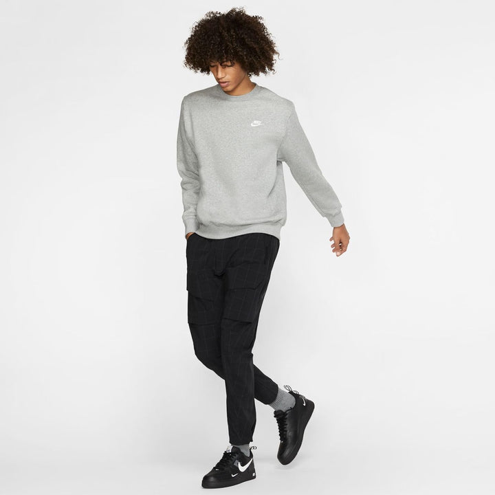 Nike Herren M NSW Club CRW BB Langarm Sweatshirt XS Grau (Dk Grey Heather), XS Grau (Dk Grey Heather
