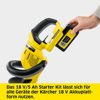 Kärcher 18 V Starter Kit 18/50, 18 V/5 Ah Akku mit Schnellladegerät, Lithium-Ionen-Akku, Ladezeit: i