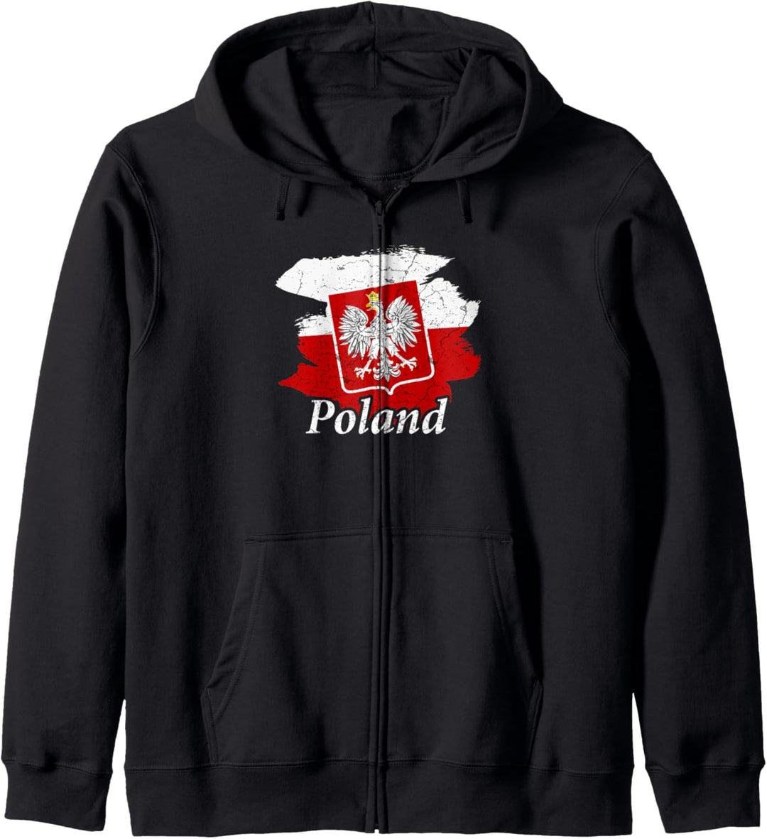 Polski Polska Urlaub Polen Flagge Kapuzenjacke