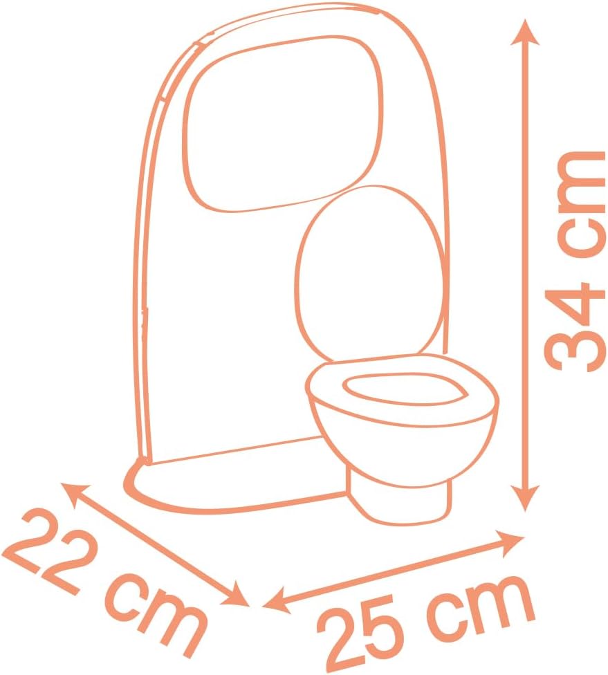 Smoby - Baby Nurse Puppen-Badezimmer - Puppentoilette mit Waschbecken, Spiegel & Zubehör - Rollenspi