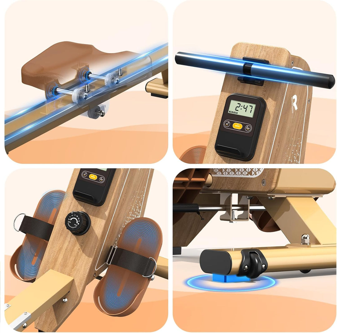 Rudergerät für Zuhause OR3,Magnetisches Rudergeräte mit Bluetooth Monitor,16 Resistance Levels,Kompa