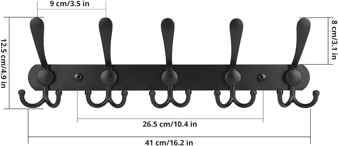 GlazieVault Kleiderhaken wand - Garderobenleiste Edelstahl (2 Stuck), Garderobenhaken Schwere, Garde