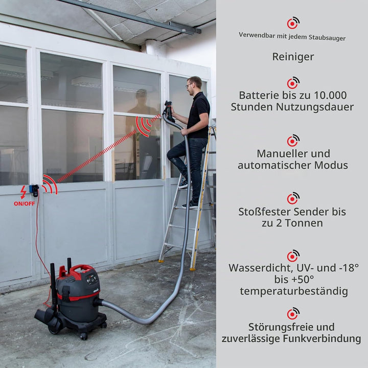 Starmix Start/Stopp Automatik mit Cordless Control - kompatibel mit und handelsüblichen Staubsaugern