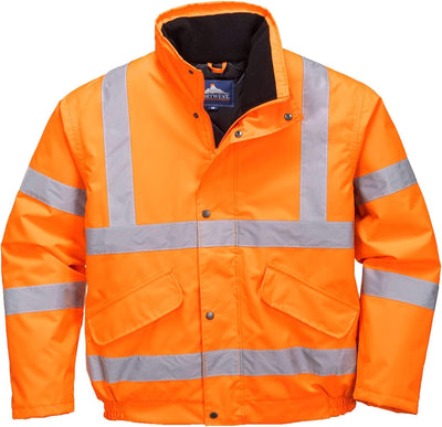 Portwest Warnschutz-Bomberjacke, Orange, Grösse S, S