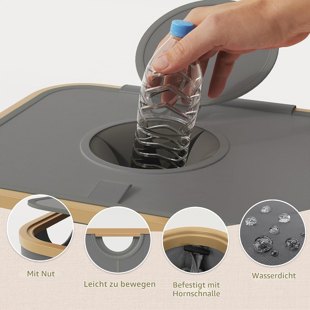 YOUDENOVA 100L Pfandflaschen Sammelbehälter mit Deckel, Geruchsdicht, Recyclingbehälter mit waschbar