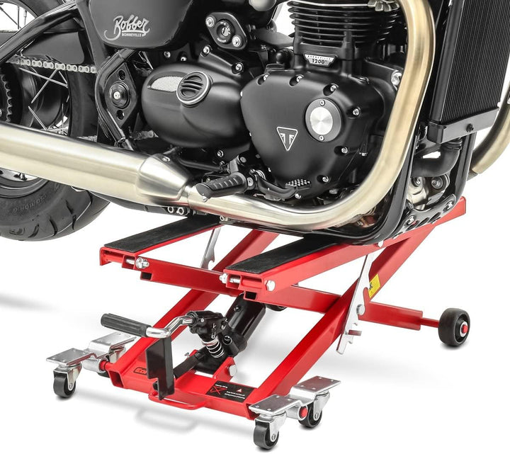 ConStands - Motorrad Hebebühne für Chopper/Custombike Hydraulisch XL kg Rot CB58042