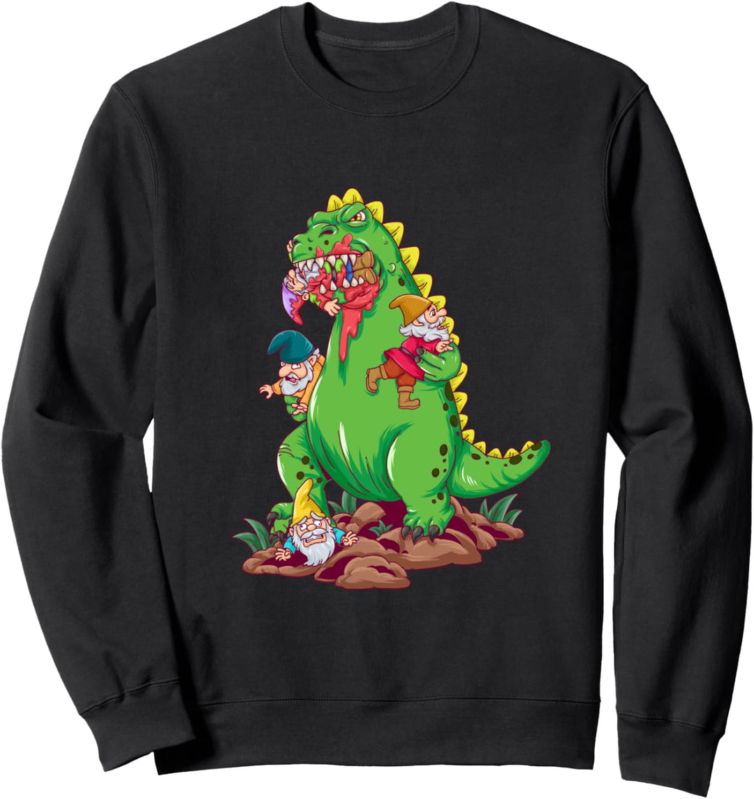 Pastell Goth Gothic Dinosaurier und Gnome Sweatshirt