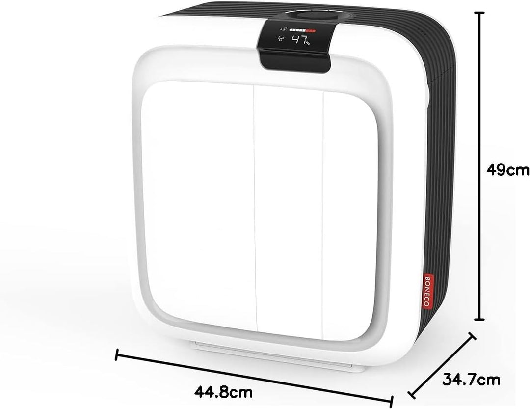 BONECO 3in1 Hybrid Luftbefeuchter & Luftreiniger H700 I 10L Wassertank I für Räume bis 150 m² I 6 Le