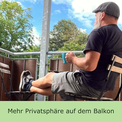 workingHOUSE Terrassen Balkonbespannung 60 cm Höhe - Sichtschutz aus Polyrattan, Sichtschutzstreifen