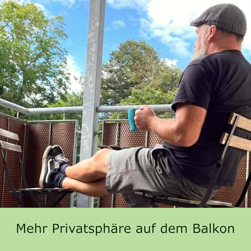 workingHOUSE Terrassen Balkonbespannung 60 cm Höhe - Sichtschutz aus Polyrattan, Sichtschutzstreifen
