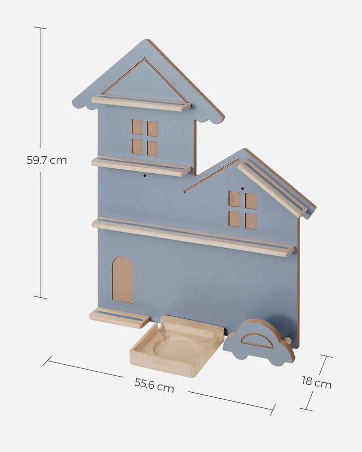 SONGMICS Regal für Toniebox, Wandregal für 35 Figuren, Kinderregal, einfache Montage, Kinderzimmer,