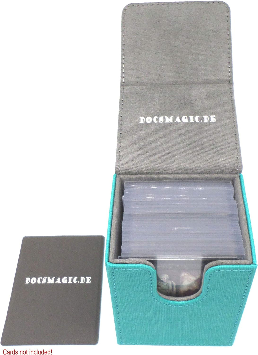 docsmagic.de Premium Magnetic Tray Long Box Mint Medium + 3 Flip Boxes - Aqua Medium + 3 Flip Boxes