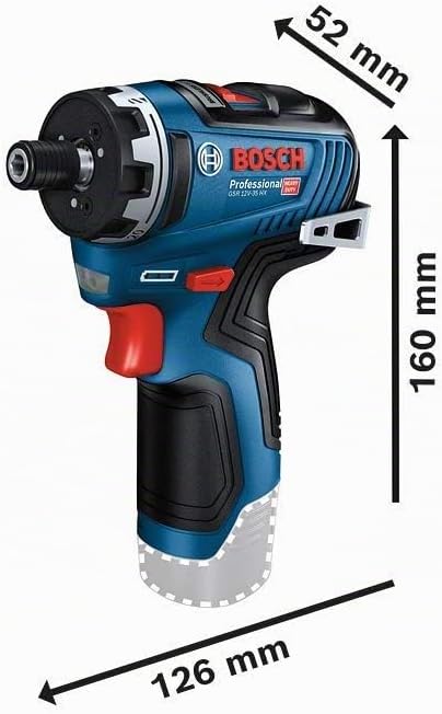 Bosch Professional 12V System Akku Bohrschrauber GSR 12V-35 HX (Drehmomentstufen 20+1, ohne Akkus un