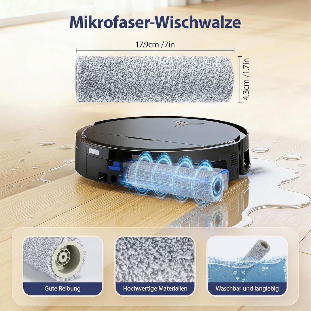 23 Stück Zubehör für ECOVACS DEEBOT X9 PRO Omni Saugroboter,Ersatzteile mit 2 Hauptbürste, 6 Staubbe