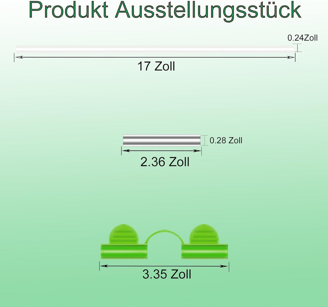 YUNSTK Gewächshausreifen Fiberglas, 20Pcs Gewächshaus Hoops, Folientunnel Bögen für Hochbeet, Rostfr