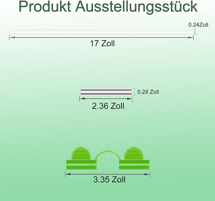 YUNSTK Gewächshausreifen Fiberglas, 20Pcs Gewächshaus Hoops, Folientunnel Bögen für Hochbeet, Rostfr