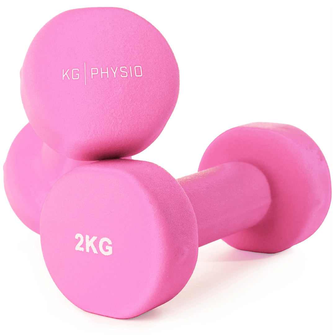 Neopren Hanteln Set - Inkl. Fitnessposter mit 32 Übungen, schweissabweisendes Kurzhanteln 2er Set au