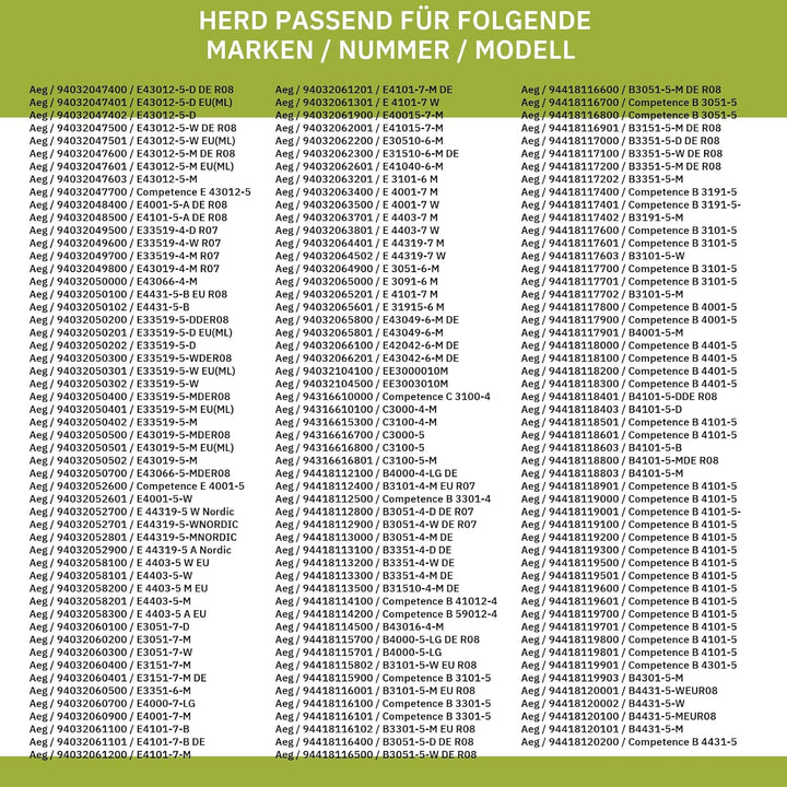 Türscharnier kompatibel mit AEG 387077002/5 rechts/links für Backofen Herd