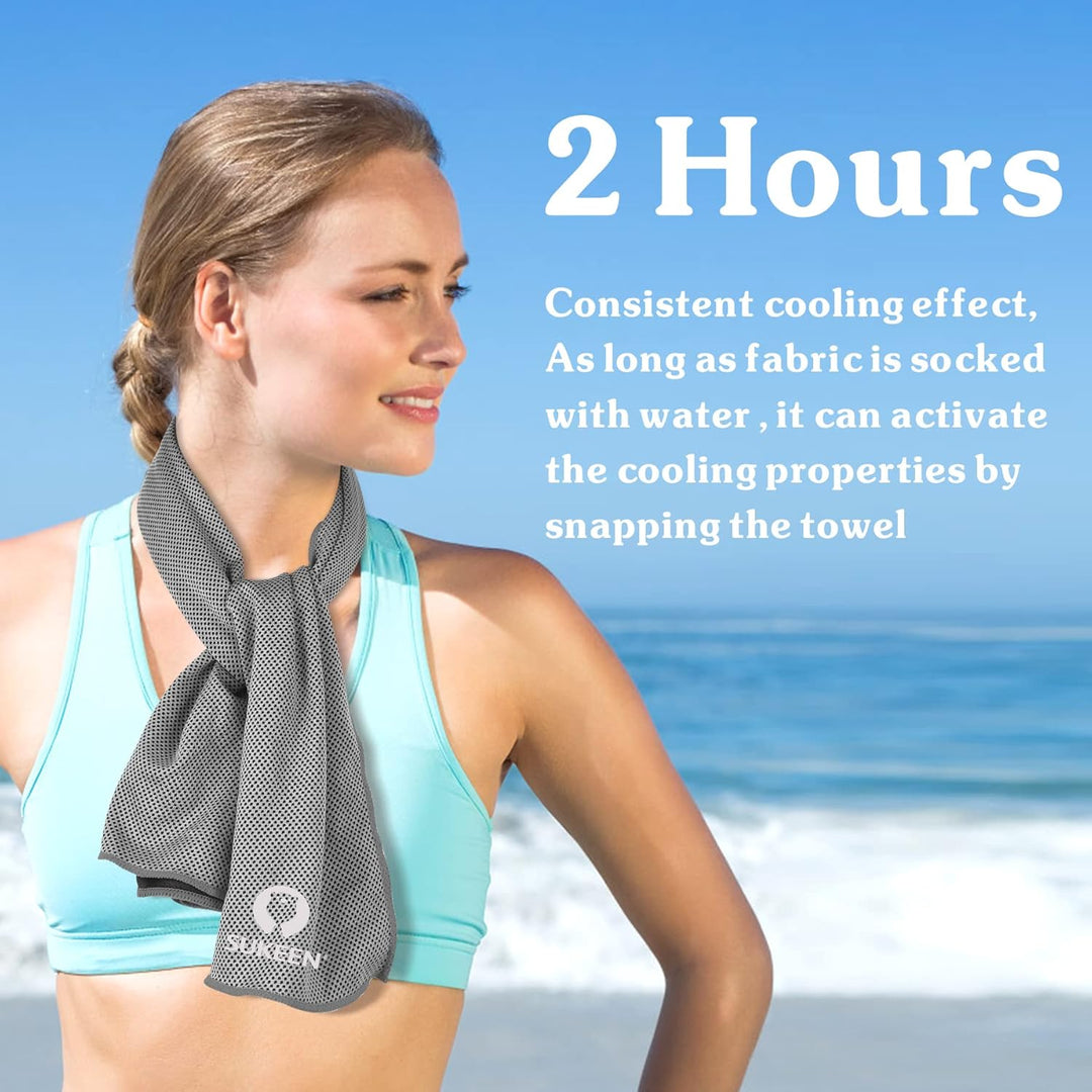 Sukeen Kühlendes Handtuch, Kühlhandtuch Cooling Towel, Gym Handtuch, Eishandtuch Kühltuch Hals, Kühl