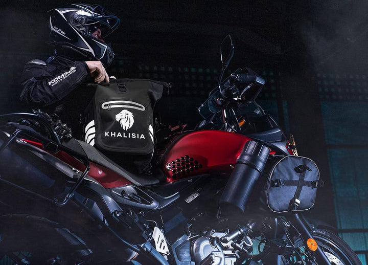 KHALISIA Fahrrad Rucksack Gepäcktasche | wasserdichte Fahrrad-Tasche mit Rucksackfunktion 3 in 1 | i