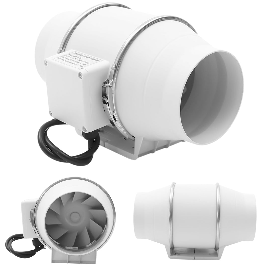 Rohrventilator Rohrlüfter, 40W 220V Abluftventilator, 5 Inch 34 dB Kanal Radialventilator für Keller