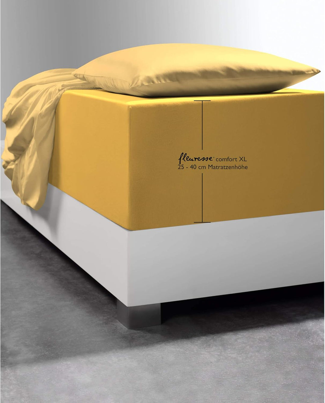 fleuresse 1119 XXL Jersey Stretch Spannbetttuch (96% Baumwolle, 4% Elasthan), mit Rumdumgummizug, Ök