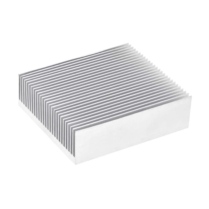 sourcing map Parallele Kerben Kühlkörper für LED und Netzteil 90 x 80 x 27 mm Silber 90x80x27mm, 90x
