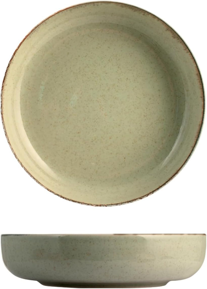 H&H Set 4 Piatti Fondi Pearl In Porcellana Cm 19