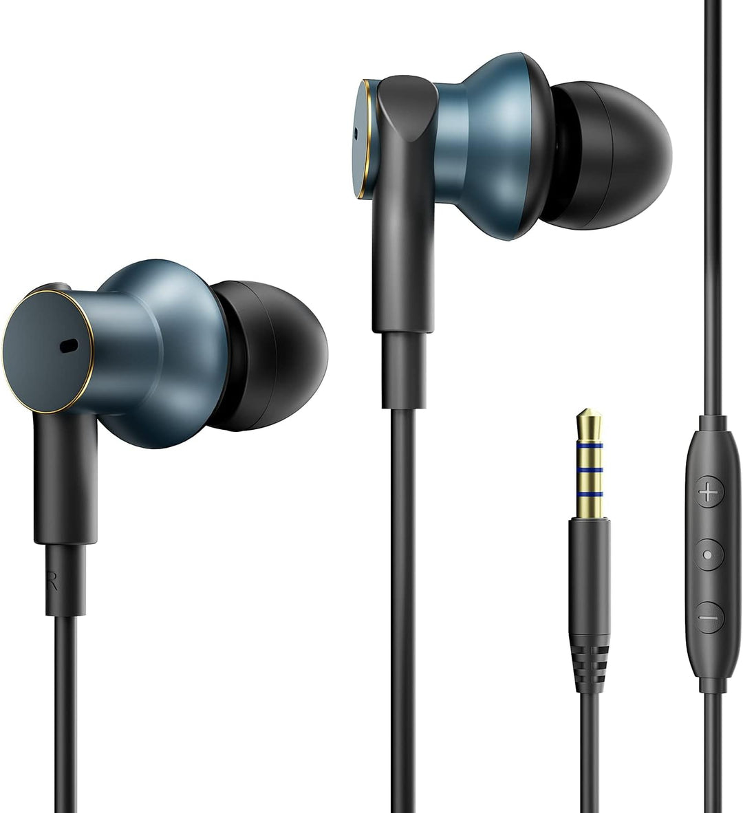 In Ear Kopfhörer kabel mit [Vier Lautsprechern], kabelgebundene High-Fidelity-Stereo-Ohrhörer mit Mi