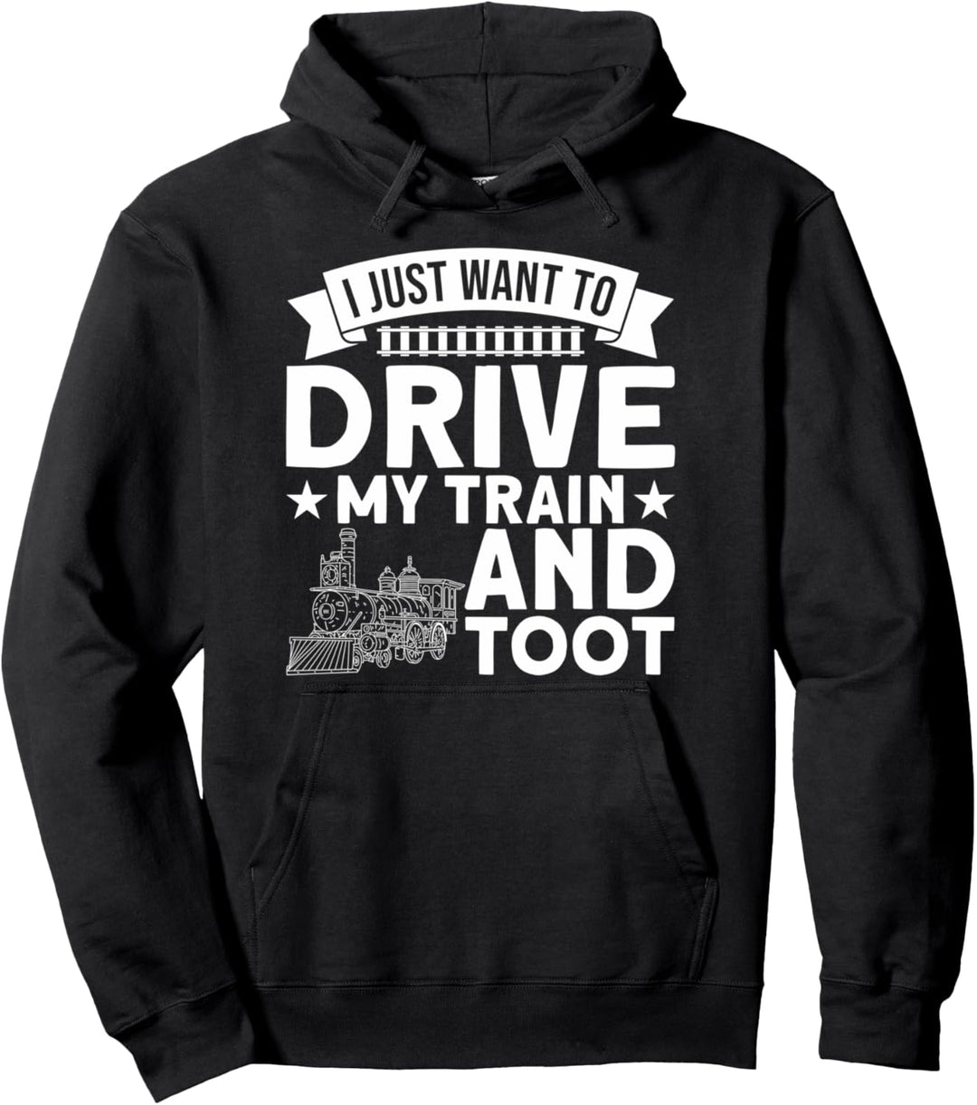 Dampflokomotive Eisenbahn Zugführer Lokomotive Pullover Hoodie