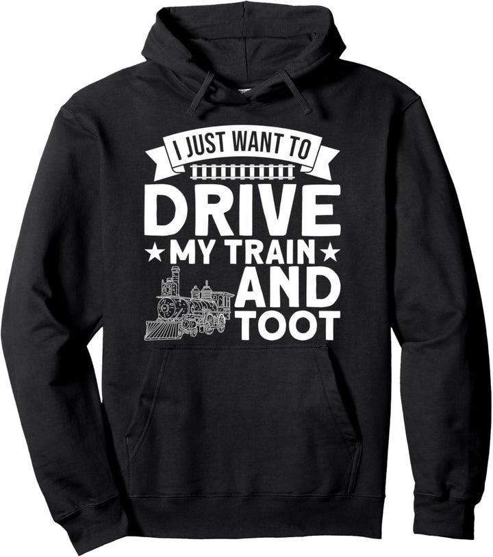 Dampflokomotive Eisenbahn Zugführer Lokomotive Pullover Hoodie