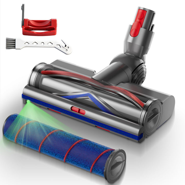 Bürste Kompatibel mit Dyson V7 V8 V10 V11 V15 Staubsauger, Bodenbürste mit LED, Einstellbare Saugkra