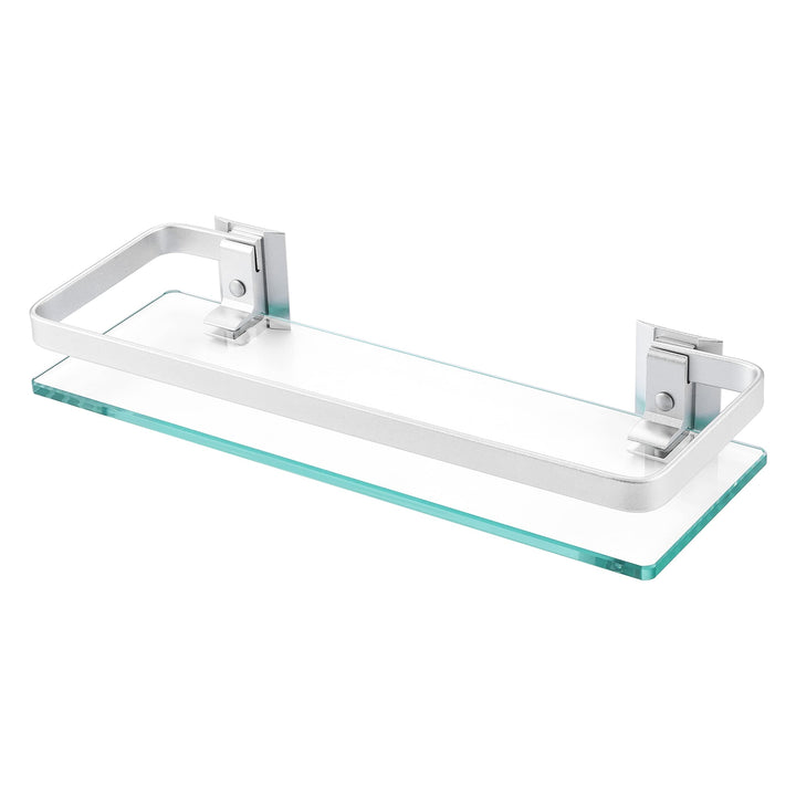 KES Duschregal Glas 8mm Hartglas Duschablage Ablage Dusche Glasablage für Badezimmer Wandregal Glasr