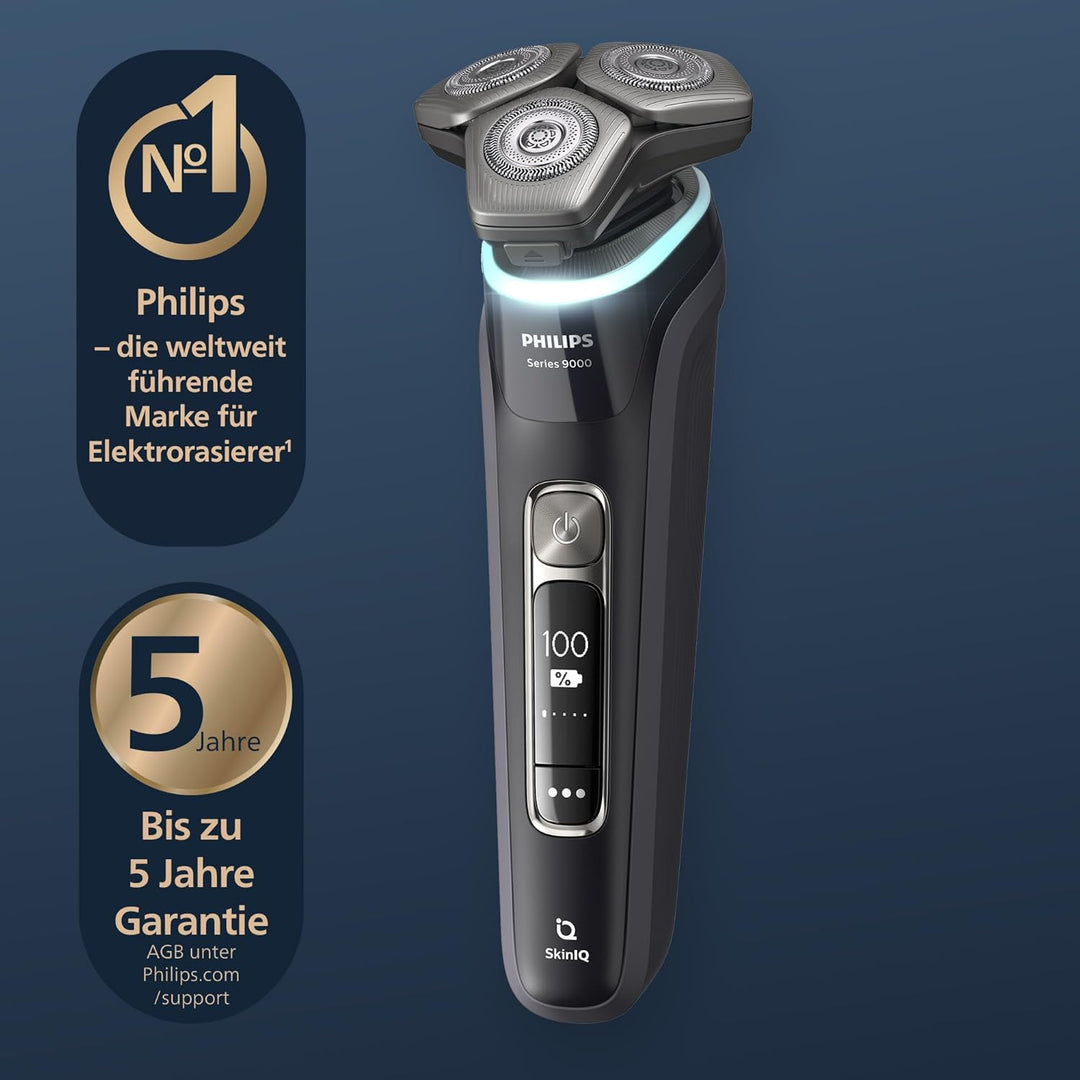 Philips Shaver S9000 – Elektrischer Nass-& Trockenrasierer für Männer, Schwarz, Lift & Cut System, S