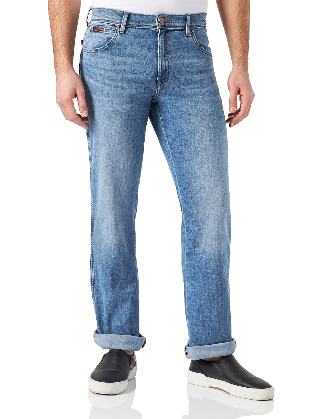 Wrangler Herren Jeans Texas Contrast 33W / 34L Glaston Blue, 33W / 34L Glaston Blue