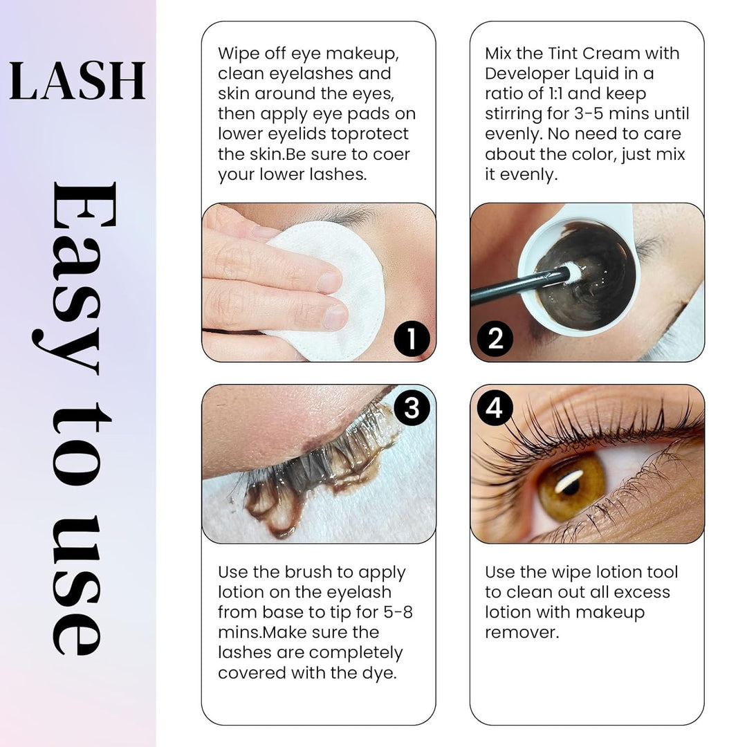 15ml Wimpernfarbe, Libeauty Augenbrauenfarbe Schwarz, Augenbrauen Kit, Grosse Kapazität, Wimpern Fär