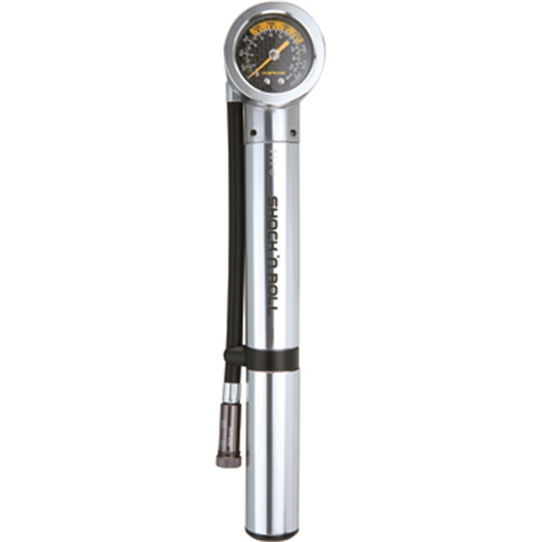 TOPEAK Shock'n Roll - Bikepumpe für Dämpfer und Reifen Silver Einheitsgrösse, Silver Einheitsgrösse