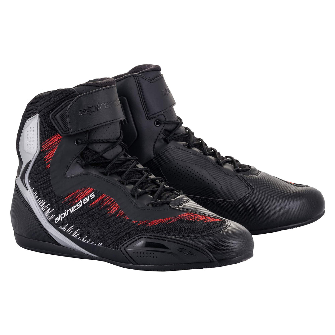 Alpinestars Herren 2542015 Motorradstiefel 41 EU Black Silver Bright Red, 41 EU Black Silver Bright